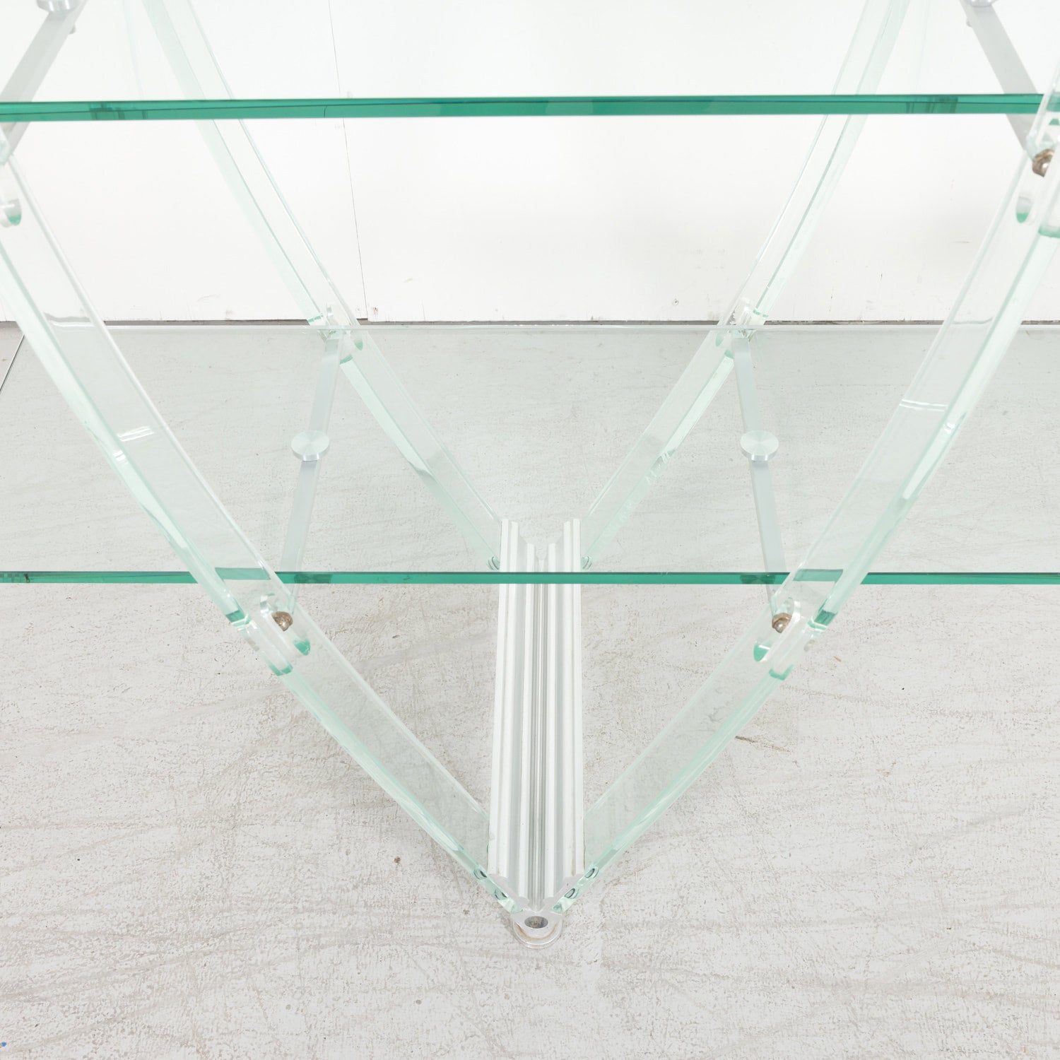 Vintage Post-Modern Italian Acrylic and Glass Bookcase or Display Unit