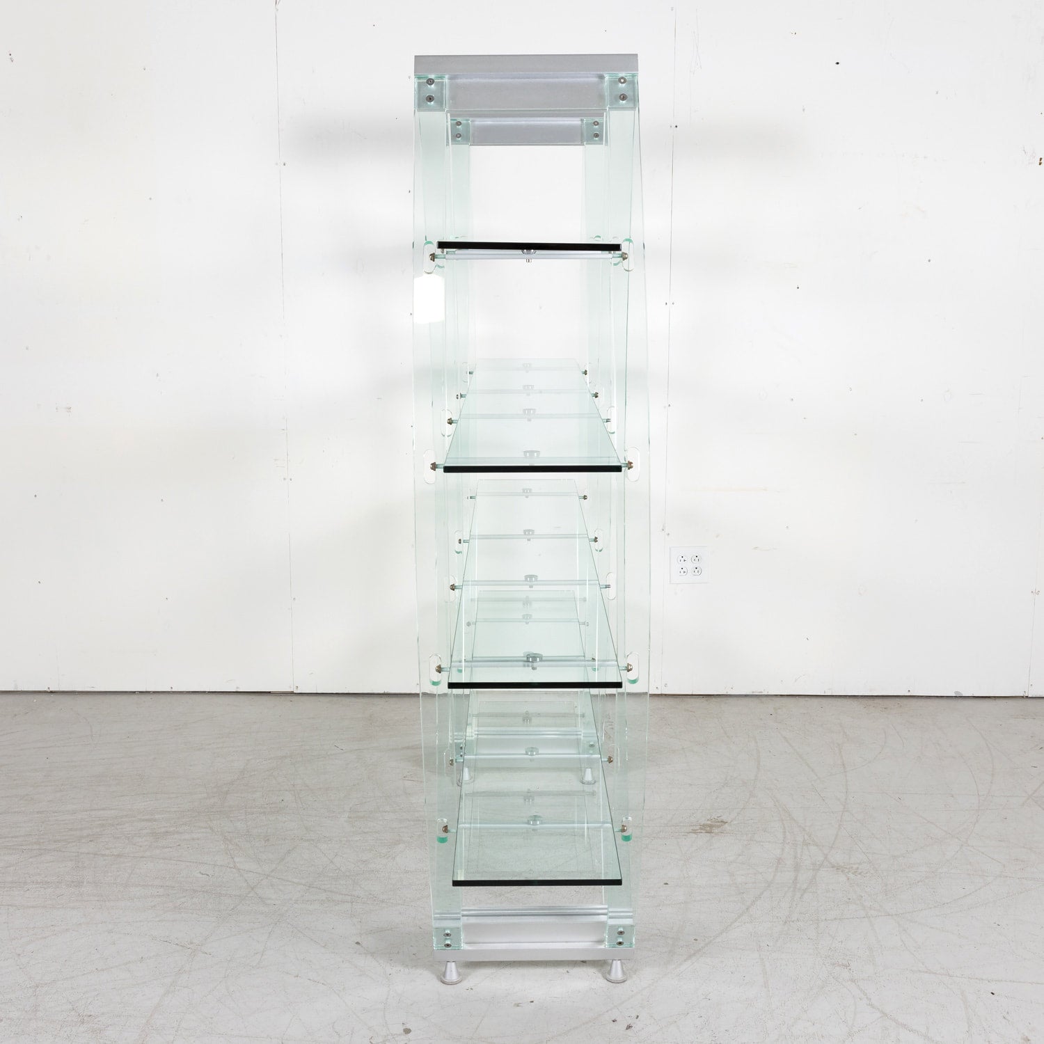 Vintage Post-Modern Italian Acrylic and Glass Bookcase or Display Unit