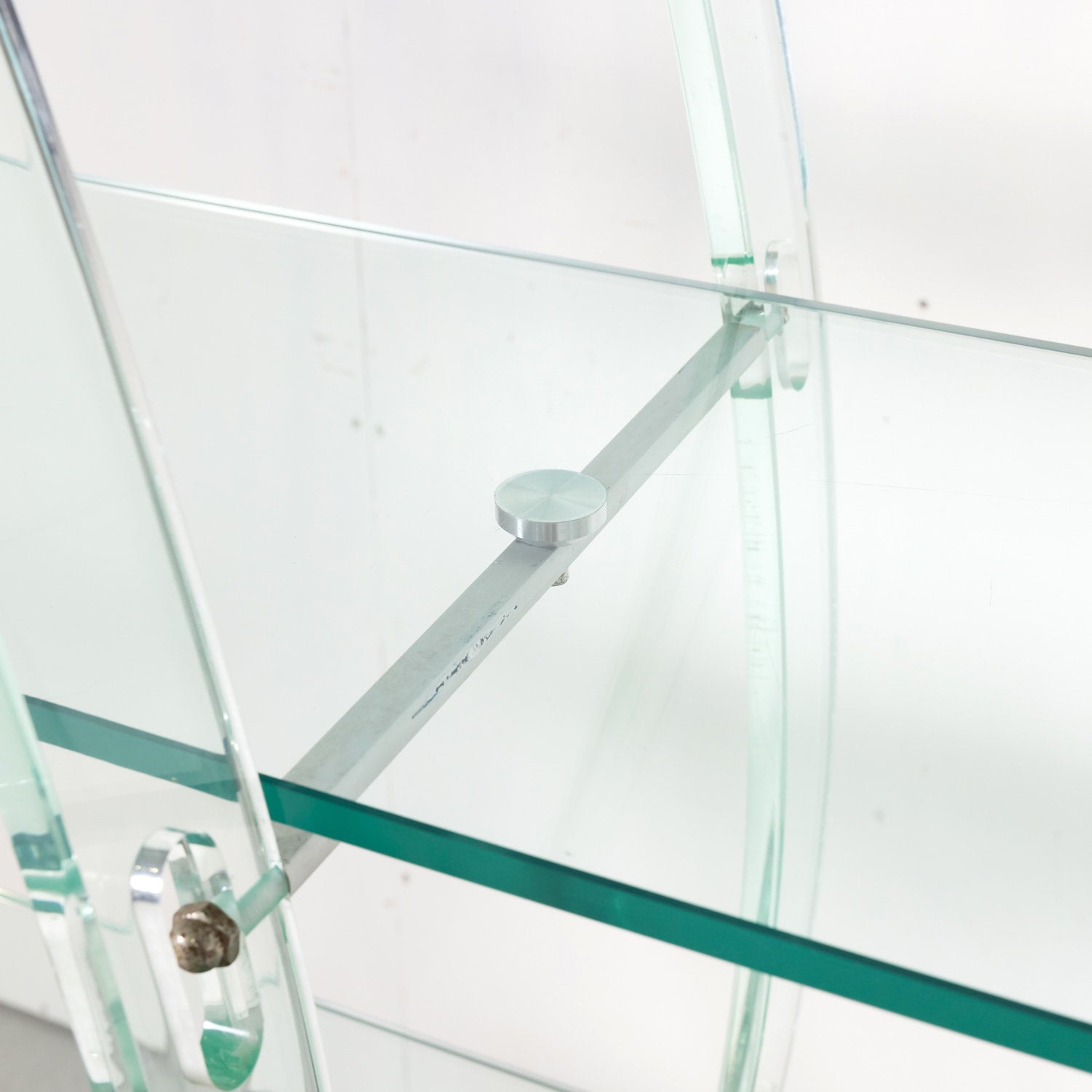 Vintage Post-Modern Italian Acrylic and Glass Bookcase or Display Unit