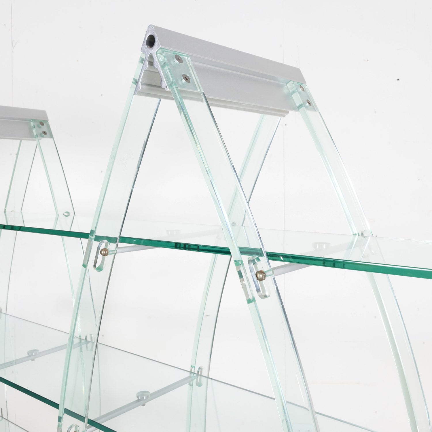 Vintage Post-Modern Italian Acrylic and Glass Bookcase or Display Unit