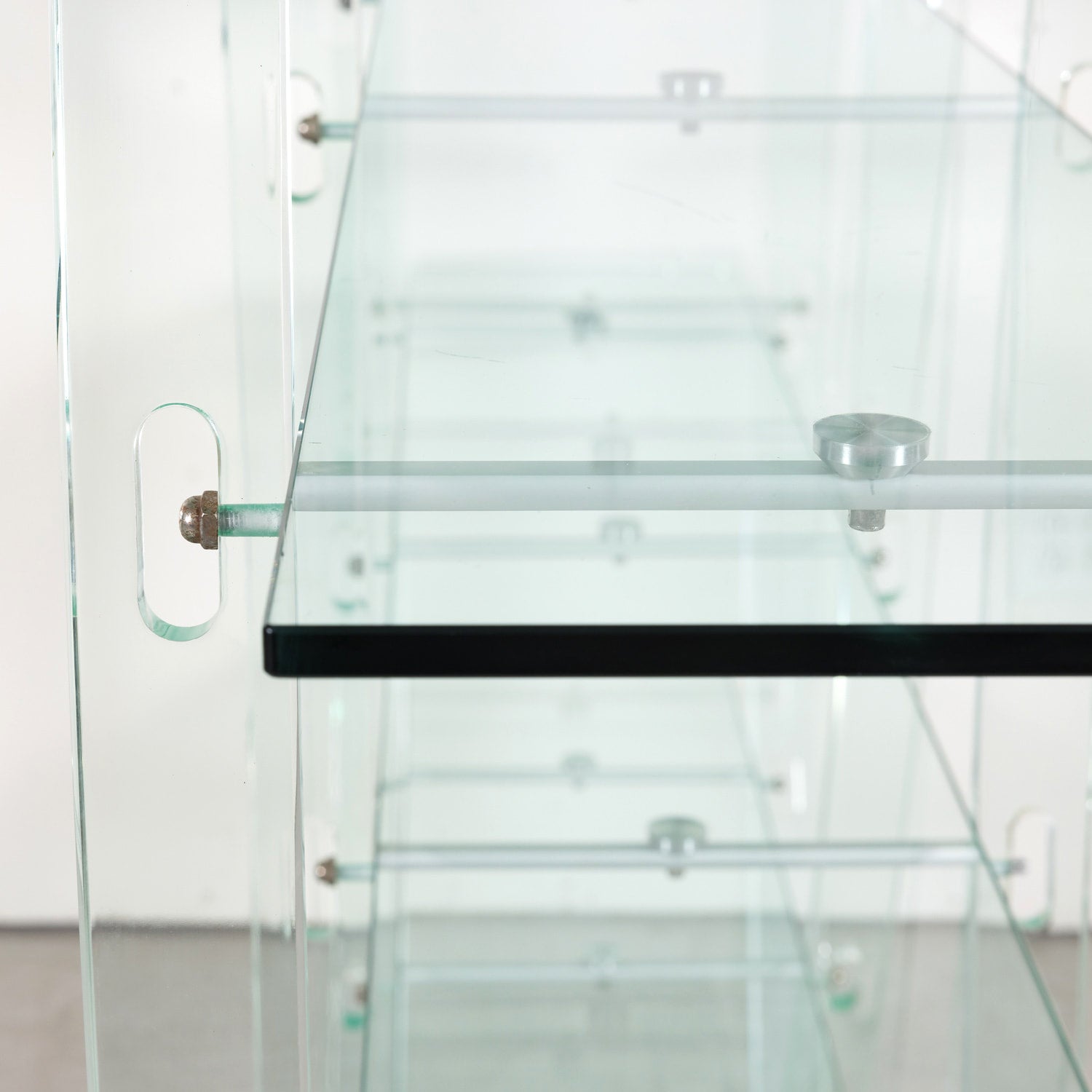 Vintage Post-Modern Italian Acrylic and Glass Bookcase or Display Unit