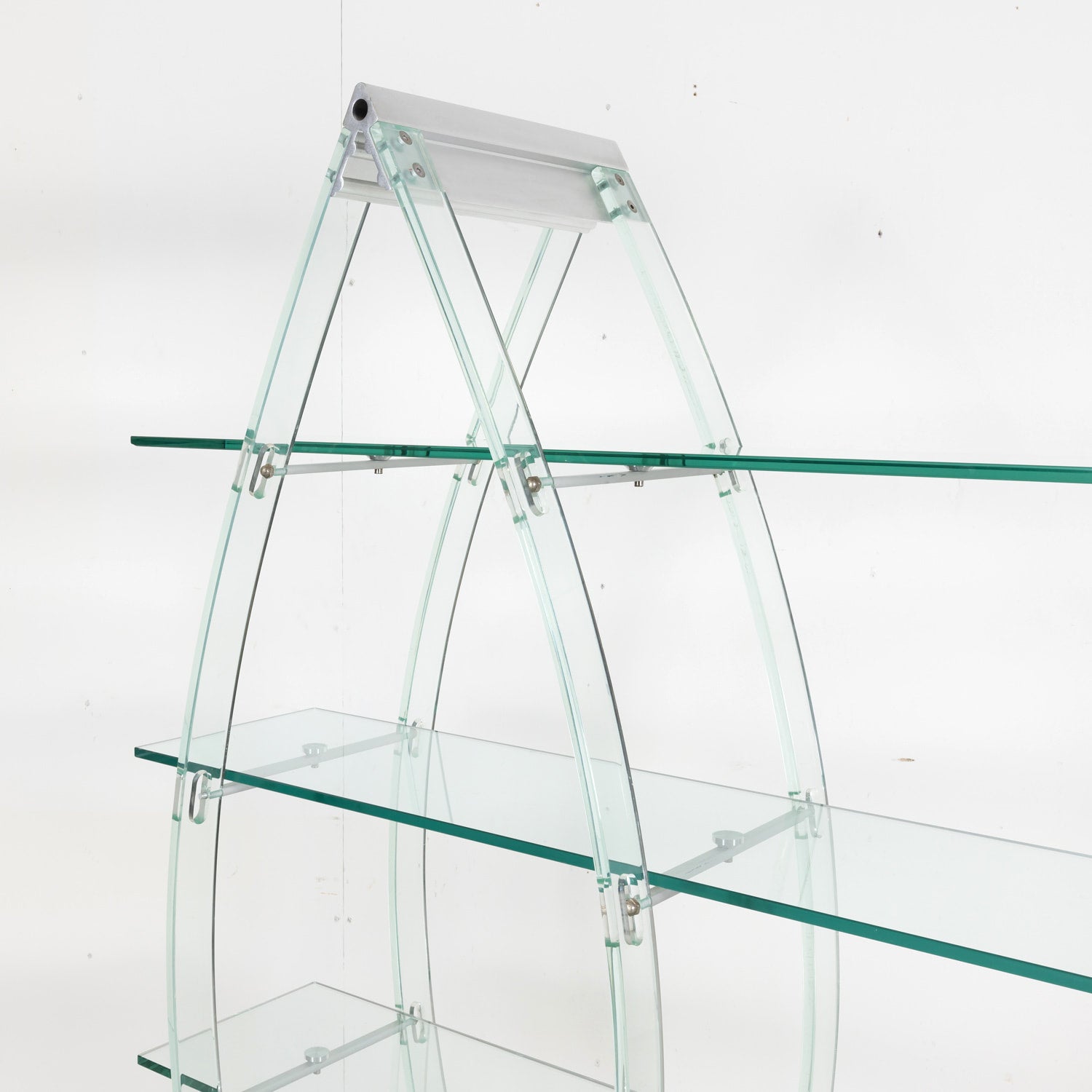 Vintage Post-Modern Italian Acrylic and Glass Bookcase or Display Unit