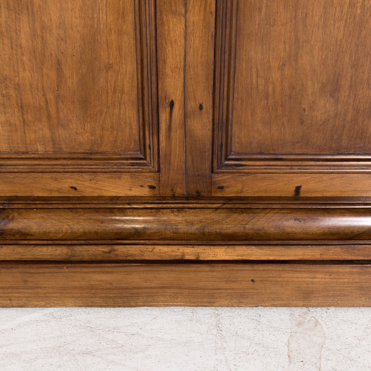 19th Century Spanish Renaissance Style Carved Walnut Wall Console with Three Drawers