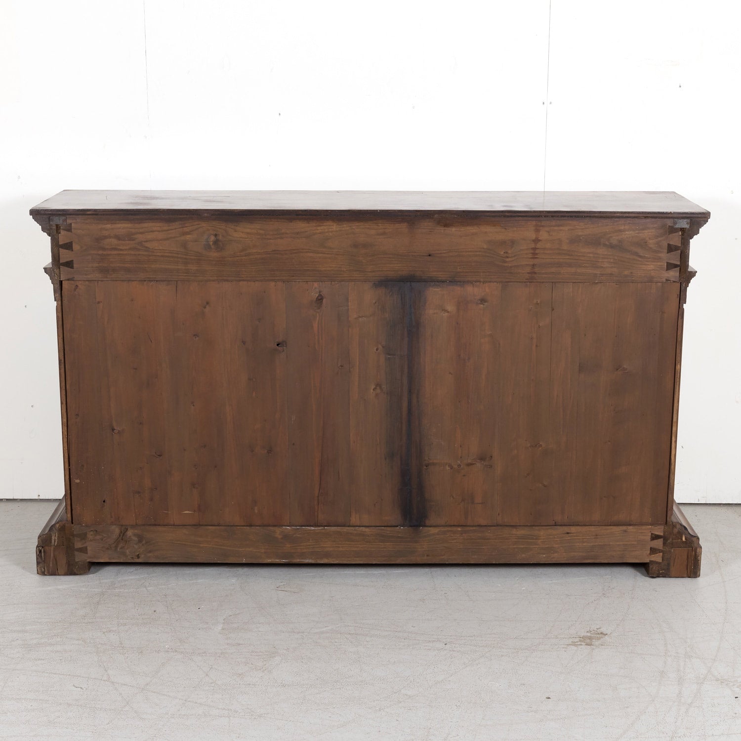 19th Century Spanish Renaissance Style Carved Walnut Wall Console with Three Drawers