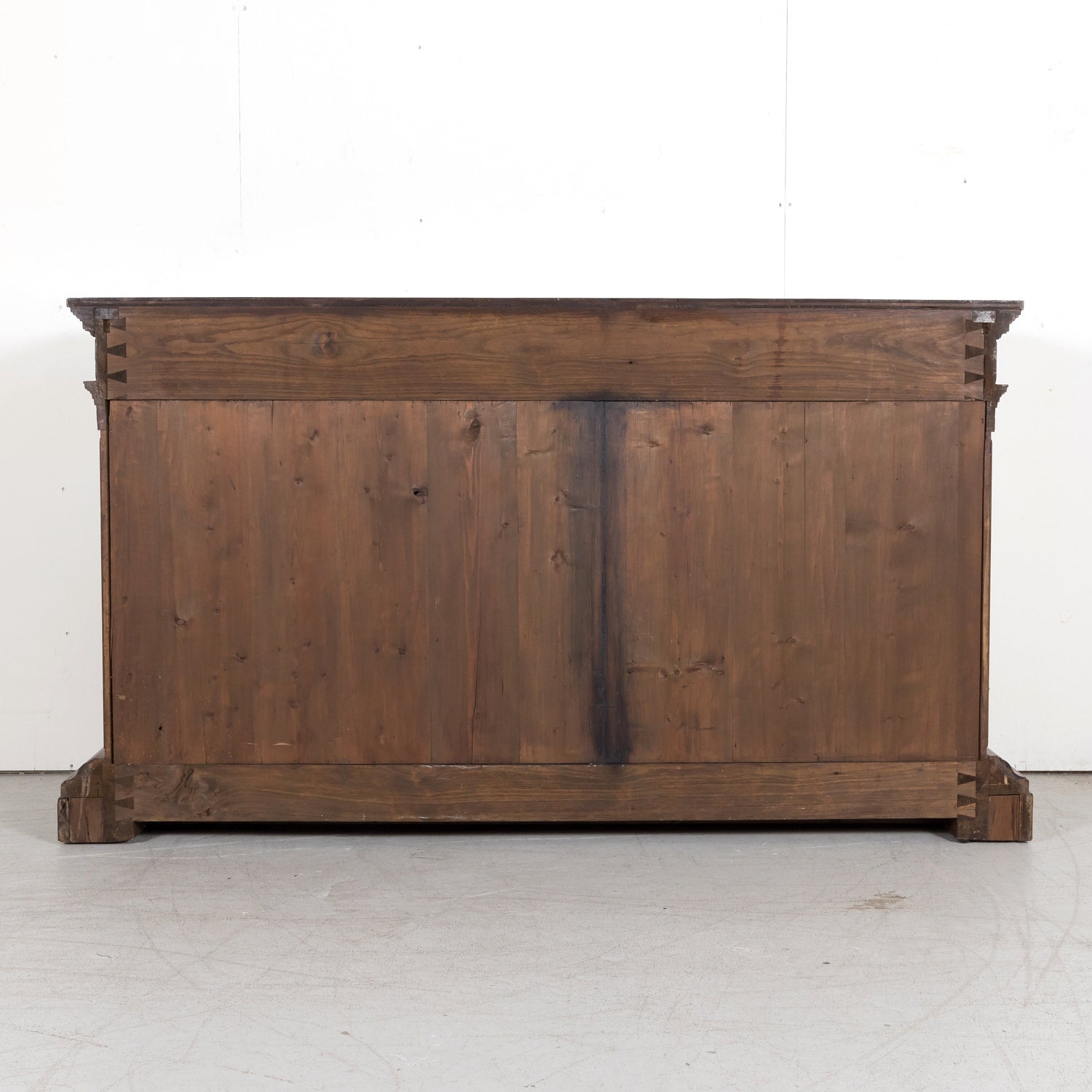 19th Century Spanish Renaissance Style Carved Walnut Wall Console with Three Drawers