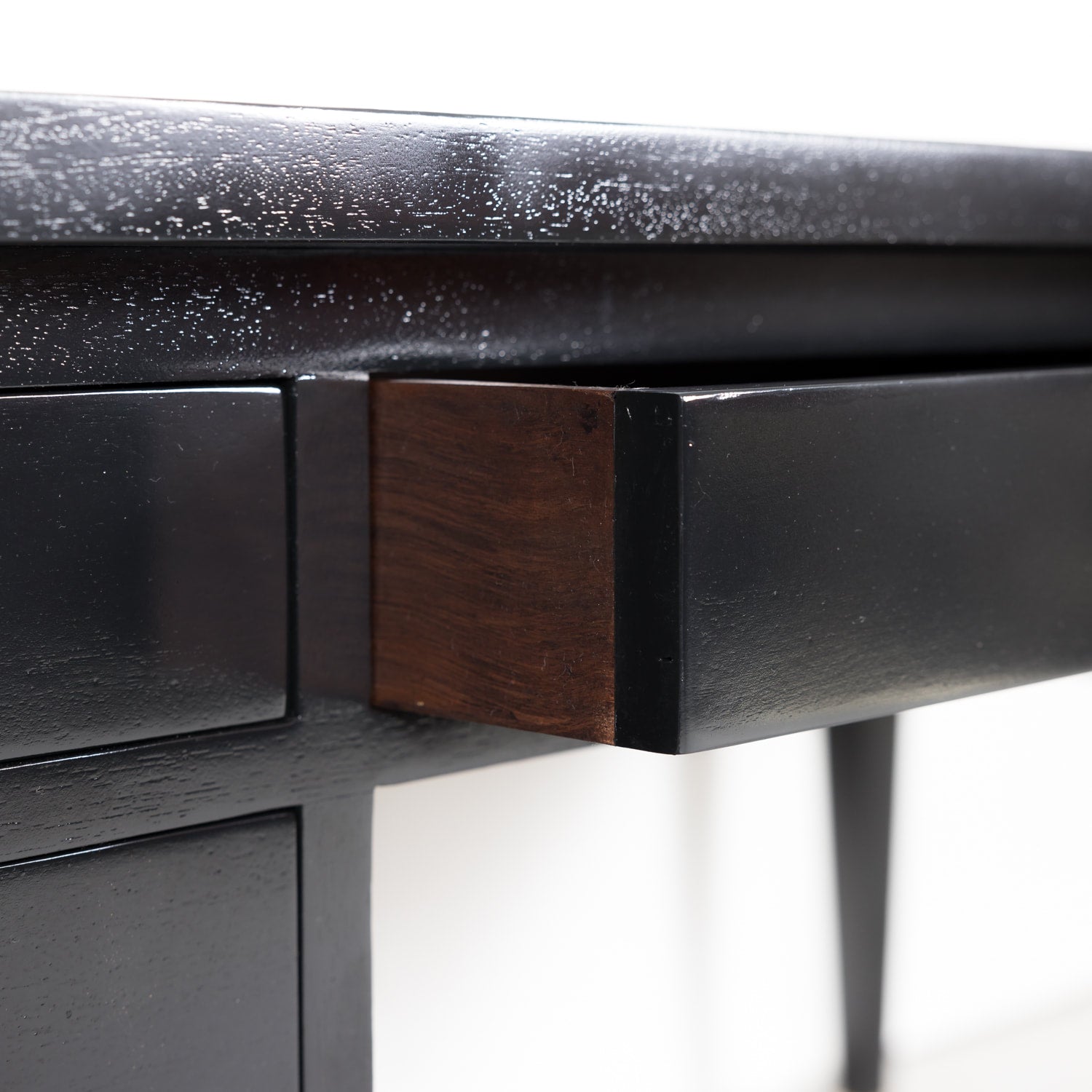 Fine Mid-20th Century Maison Jansen French Louis XVI Style Ebonized Bureau Plat or Desk