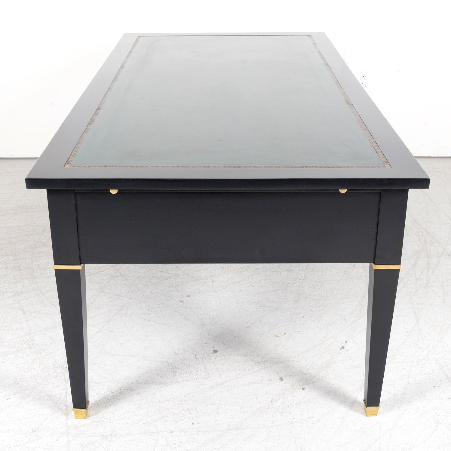 Fine Mid-20th Century Maison Jansen French Louis XVI Style Ebonized Bureau Plat or Desk