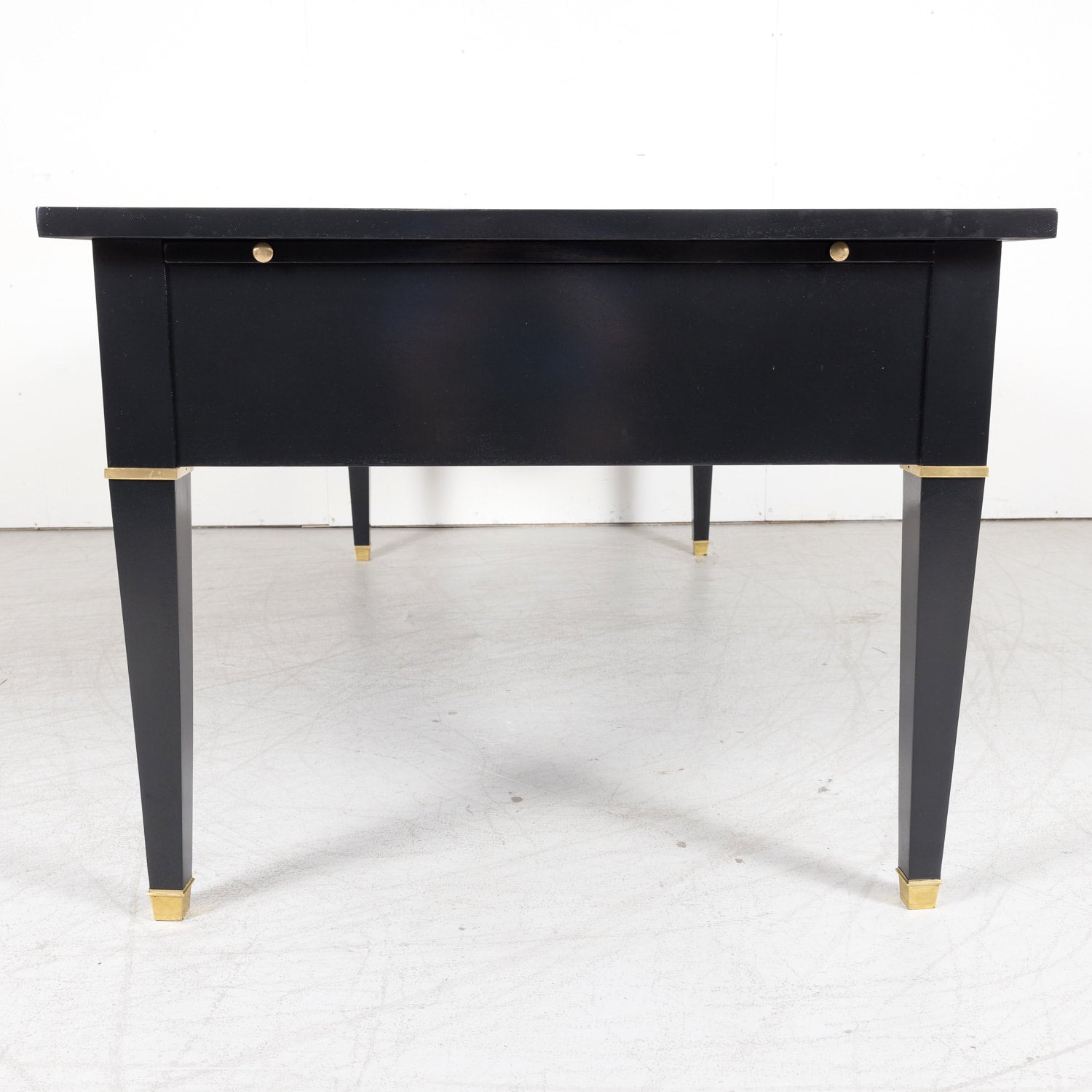 Fine Mid-20th Century Maison Jansen French Louis XVI Style Ebonized Bureau Plat or Desk