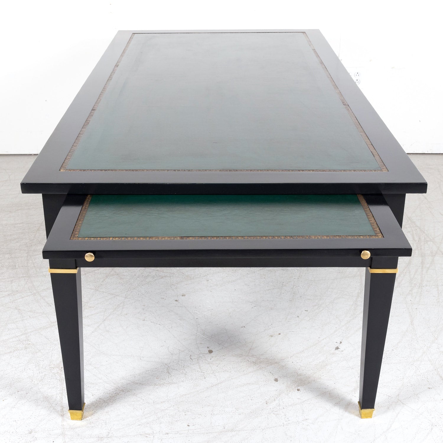 Fine Mid-20th Century Maison Jansen French Louis XVI Style Ebonized Bureau Plat or Desk