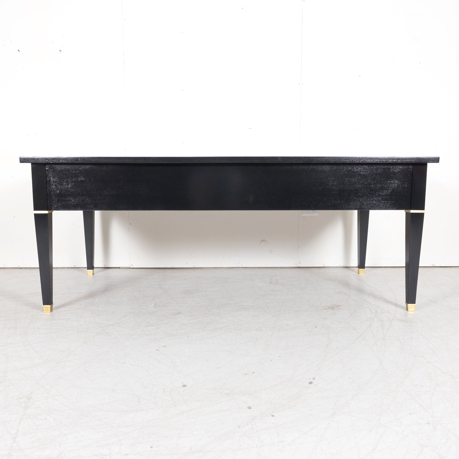 Fine Mid-20th Century Maison Jansen French Louis XVI Style Ebonized Bureau Plat or Desk