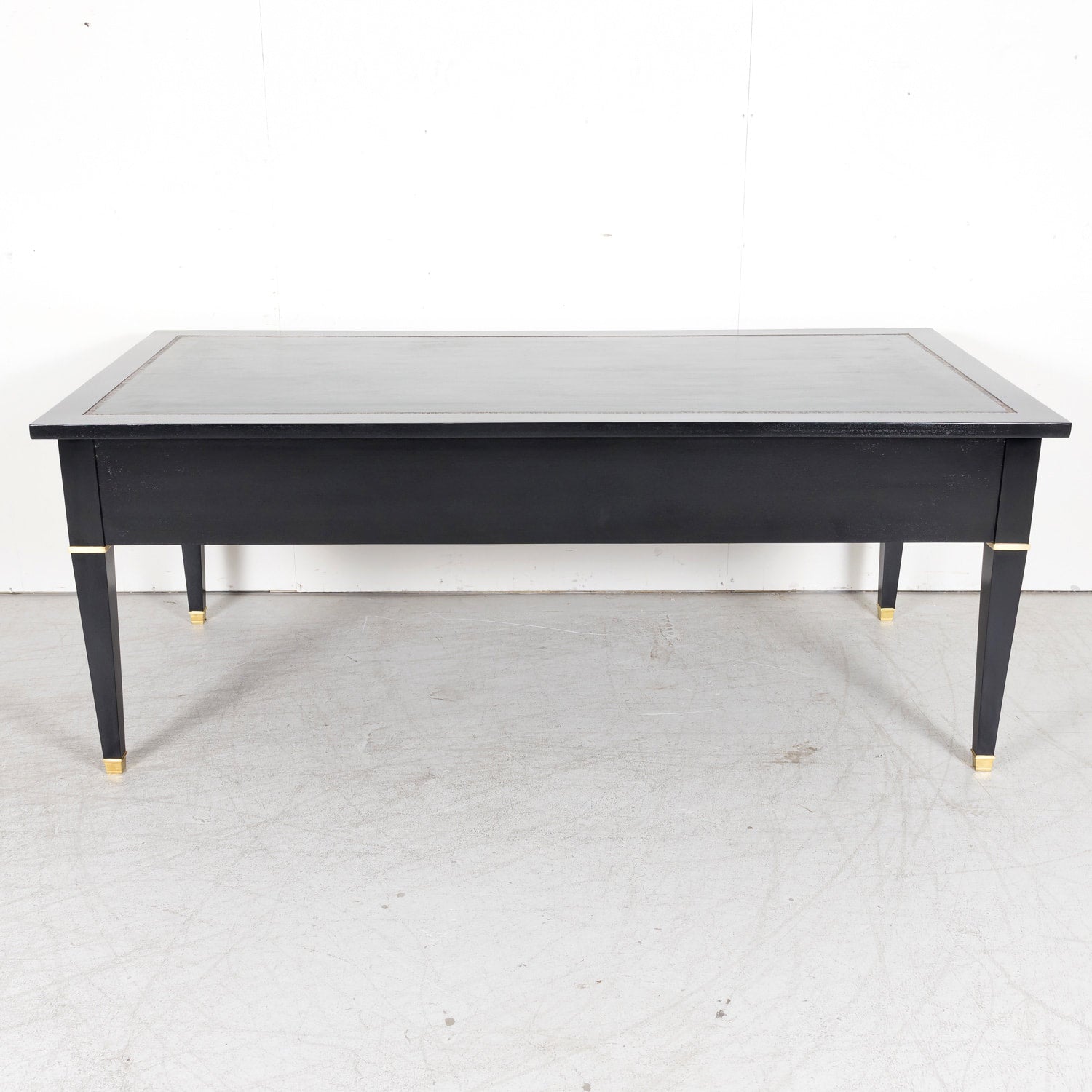 Fine Mid-20th Century Maison Jansen French Louis XVI Style Ebonized Bureau Plat or Desk