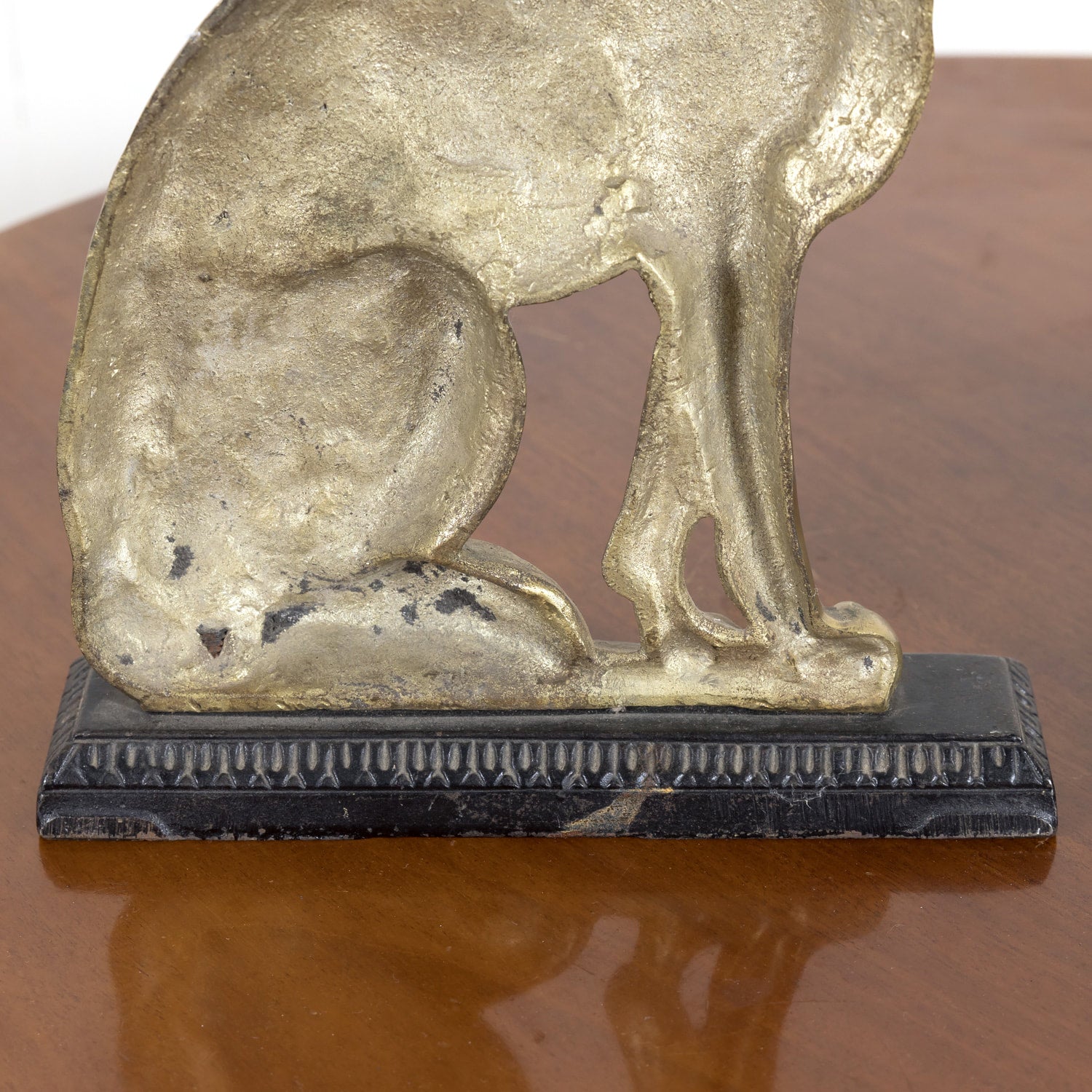 Pair of 19th Century English Brass Hunting Dog Doorstops or Bookends