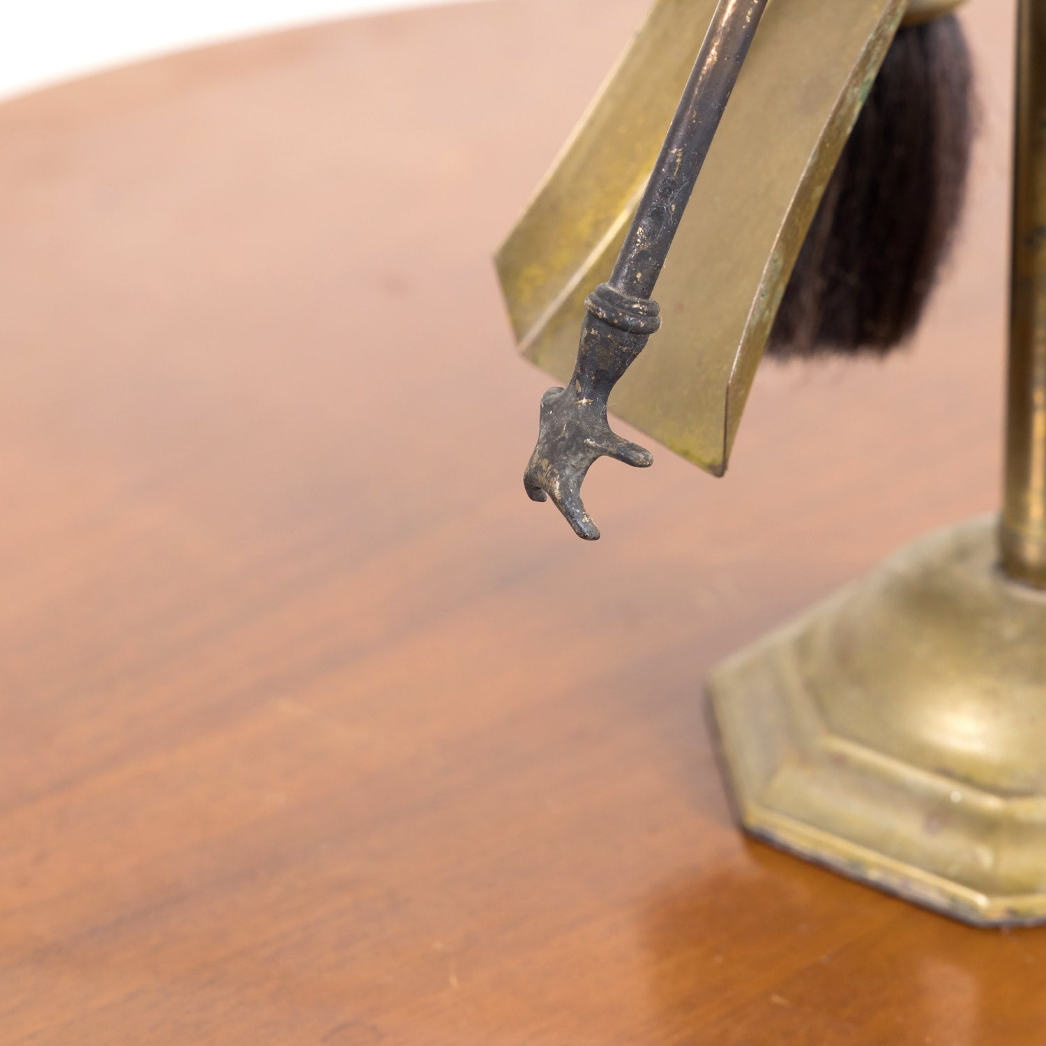 Antique French English Setter Hunting Dog Five Piece Fireplace Tool Set