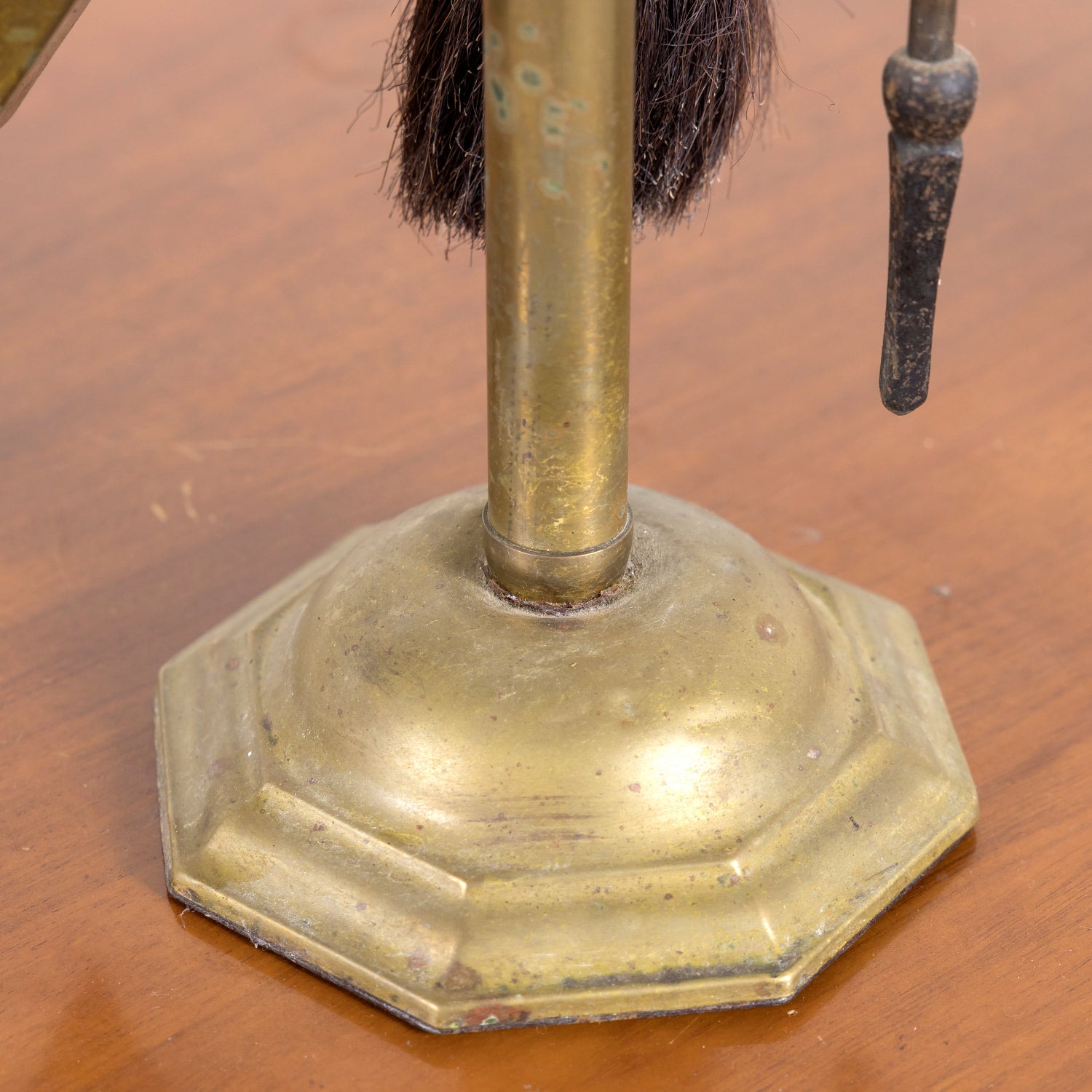 Antique French English Setter Hunting Dog Five Piece Fireplace Tool Set