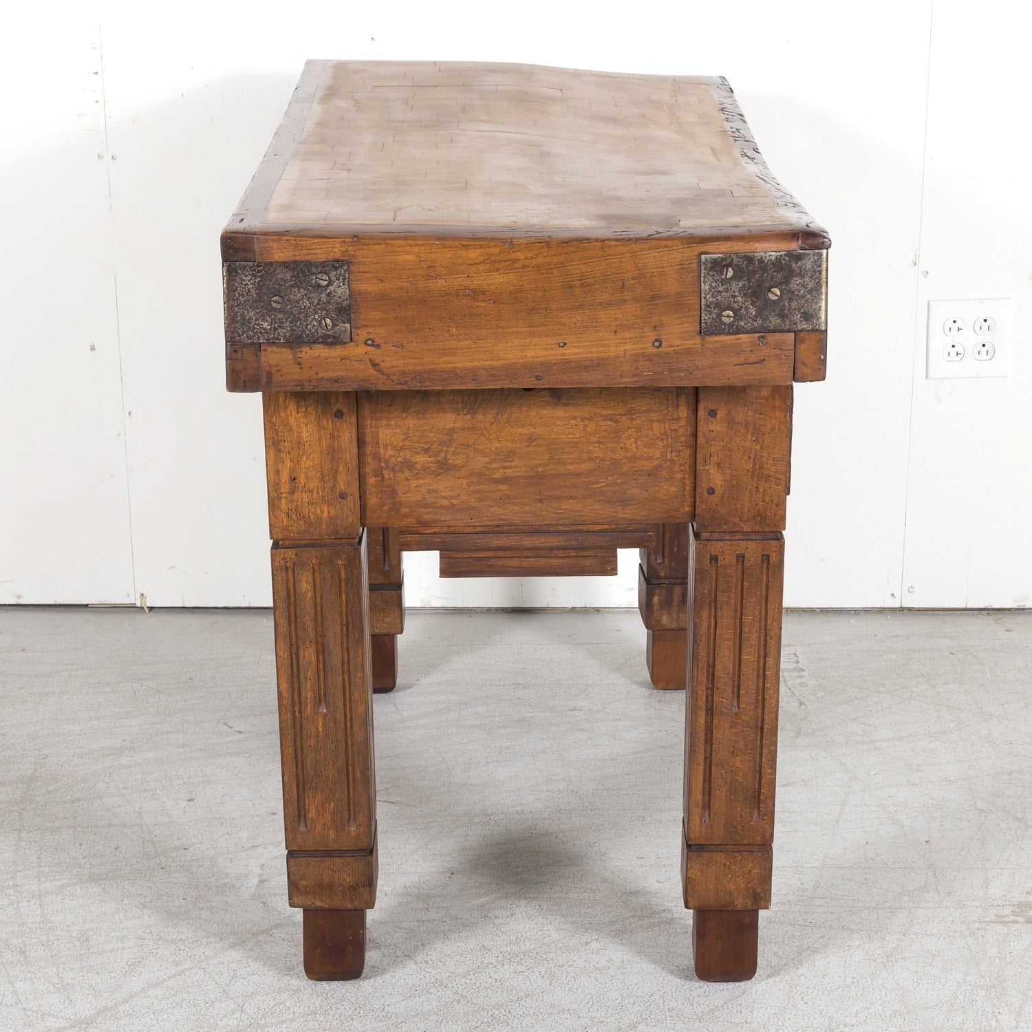 20th Century French Art Deco Period Billot de Boucher or Butcher Table by Xavier Aubert