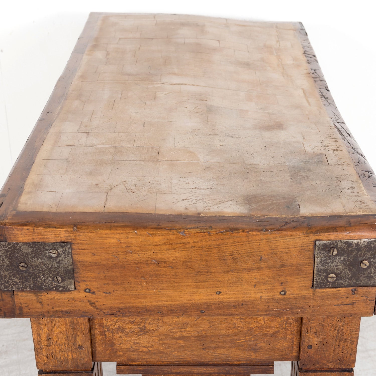 20th Century French Art Deco Period Billot de Boucher or Butcher Table by Xavier Aubert