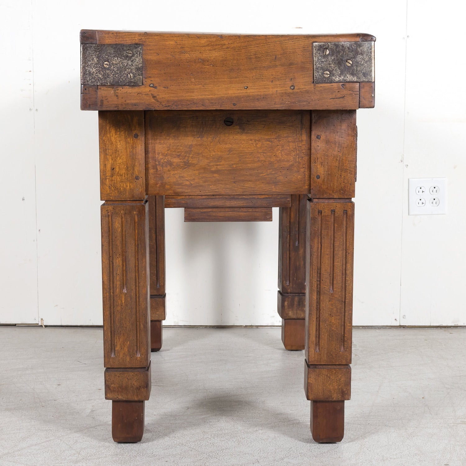 20th Century French Art Deco Period Billot de Boucher or Butcher Table by Xavier Aubert