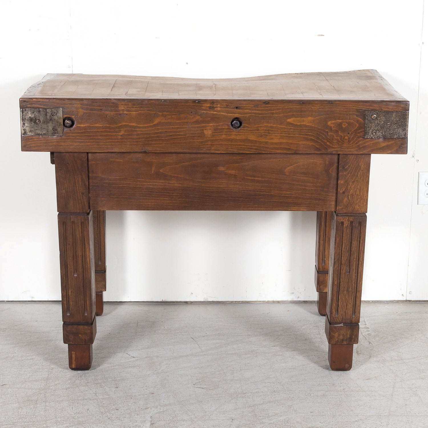 20th Century French Art Deco Period Billot de Boucher or Butcher Table by Xavier Aubert