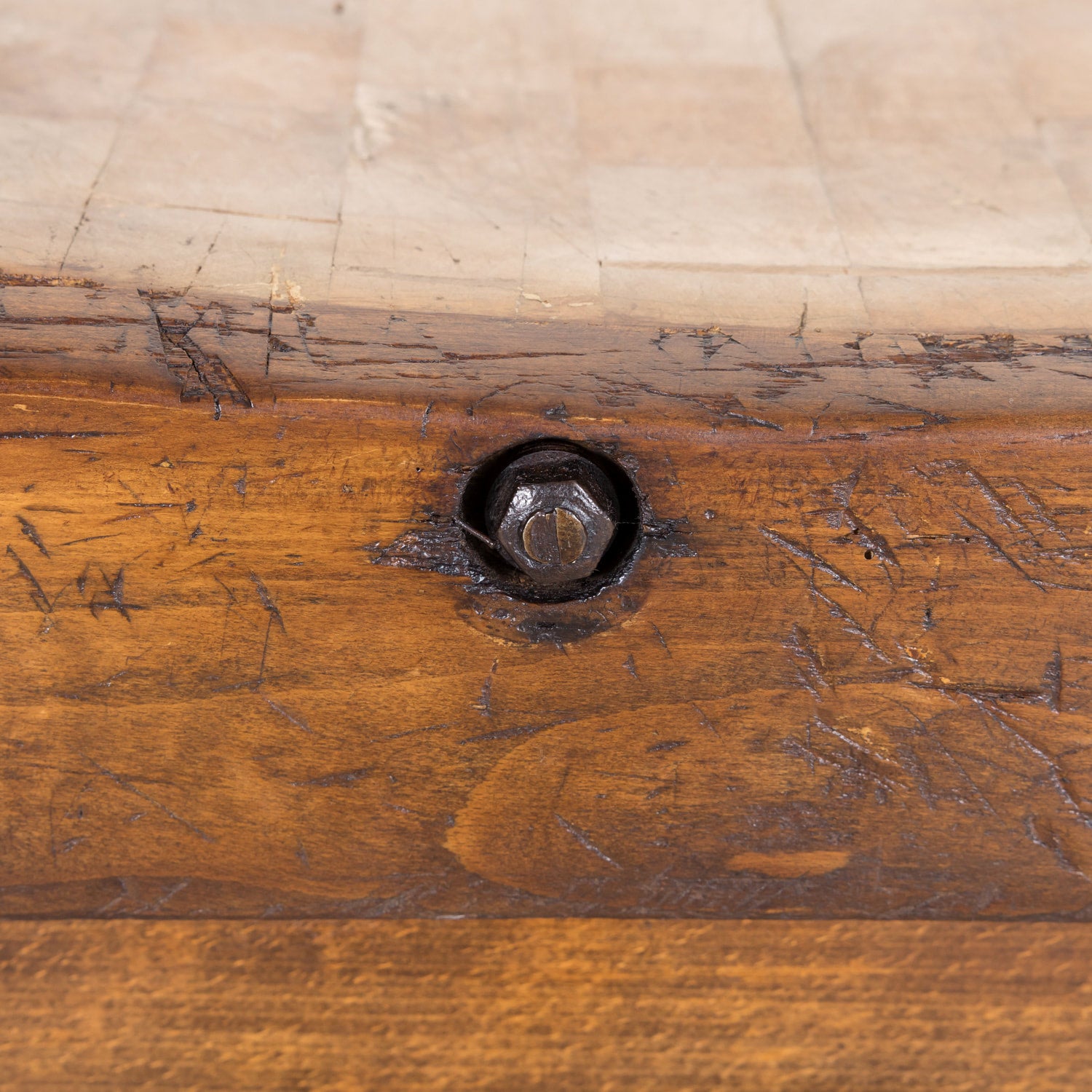 20th Century French Art Deco Period Billot de Boucher or Butcher Table by Xavier Aubert