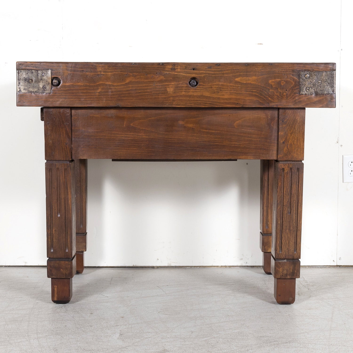 20th Century French Art Deco Period Billot de Boucher or Butcher Table by Xavier Aubert