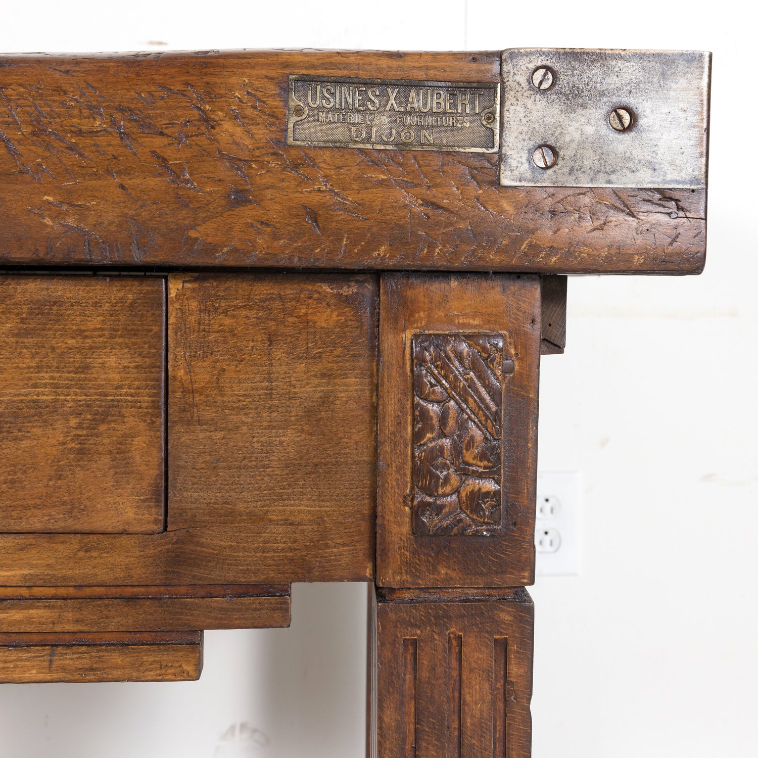 20th Century French Art Deco Period Billot de Boucher or Butcher Table by Xavier Aubert