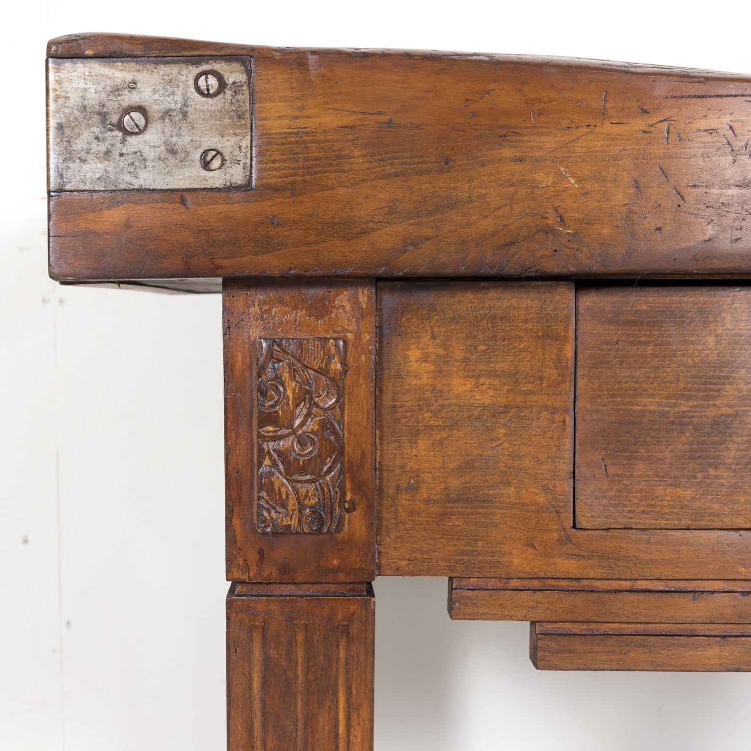 20th Century French Art Deco Period Billot de Boucher or Butcher Table by Xavier Aubert