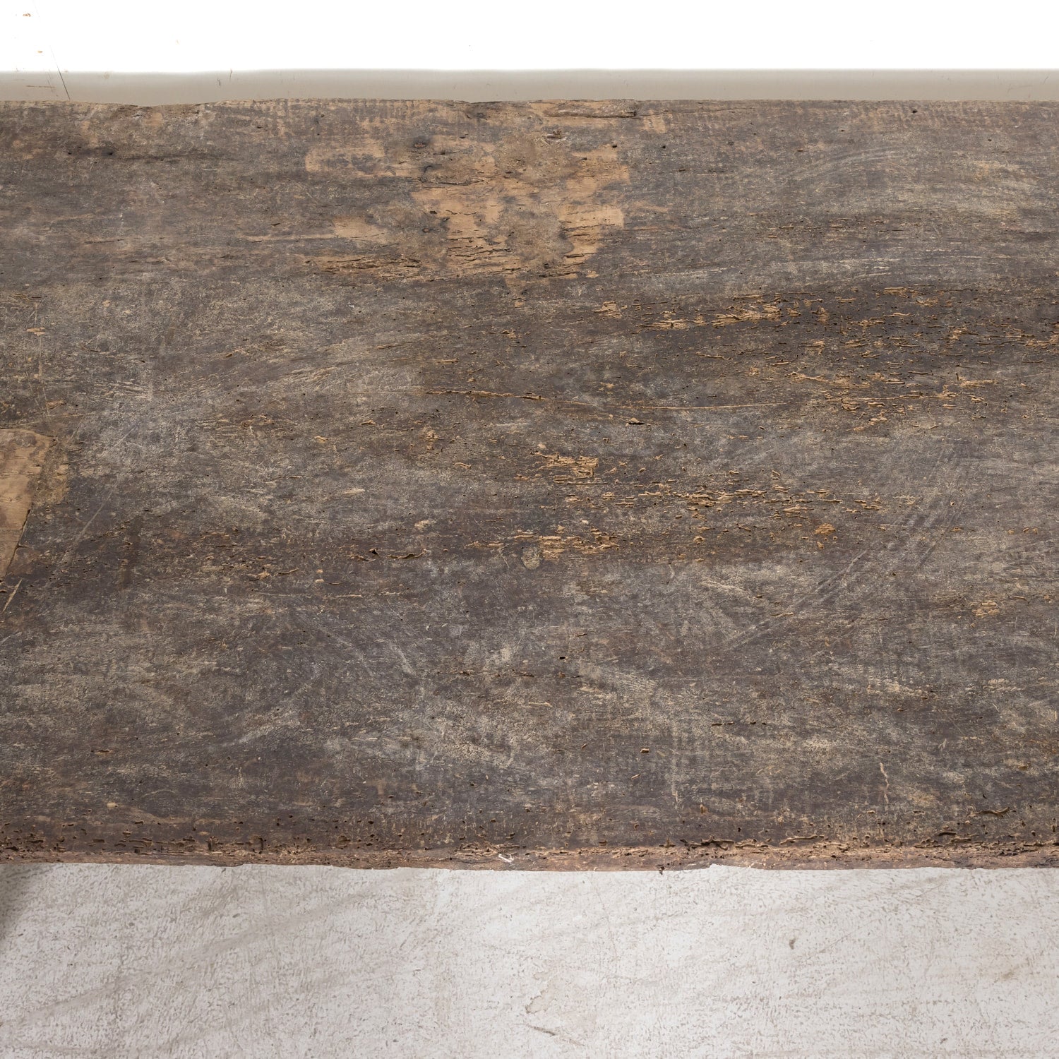 Mid-18th Century Primitive Spanish Catalan Walnut Console or Side Trestle Table