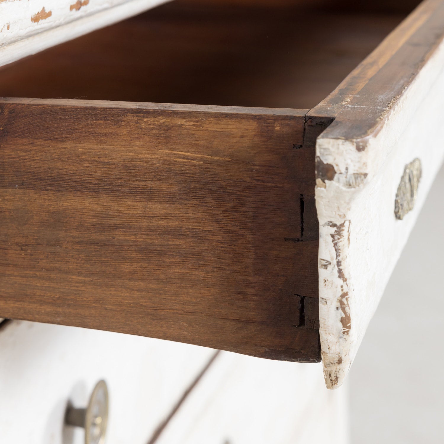 19th Century French Louis Philippe Style White Painted Four-Drawer Commode