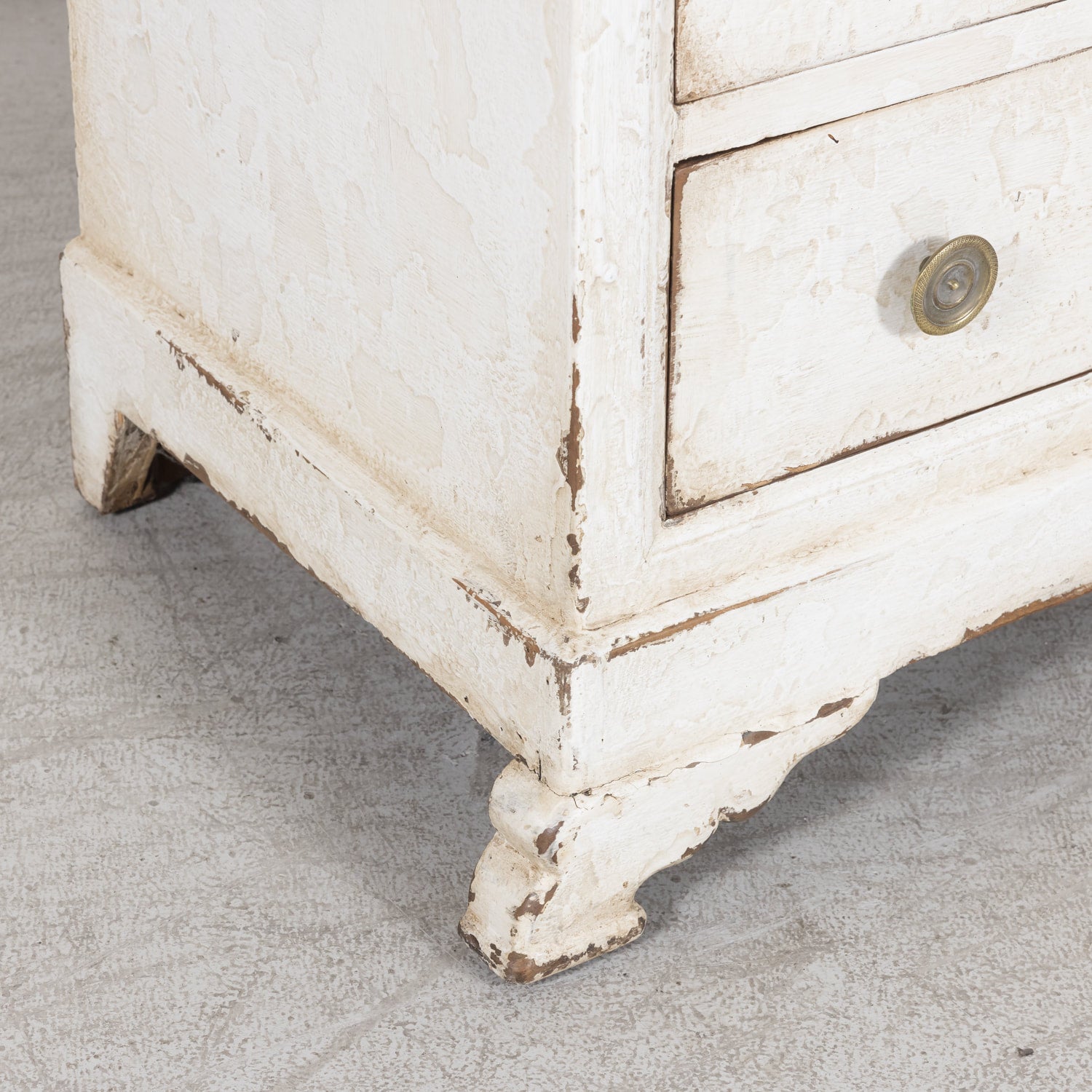 19th Century French Louis Philippe Style White Painted Four-Drawer Commode