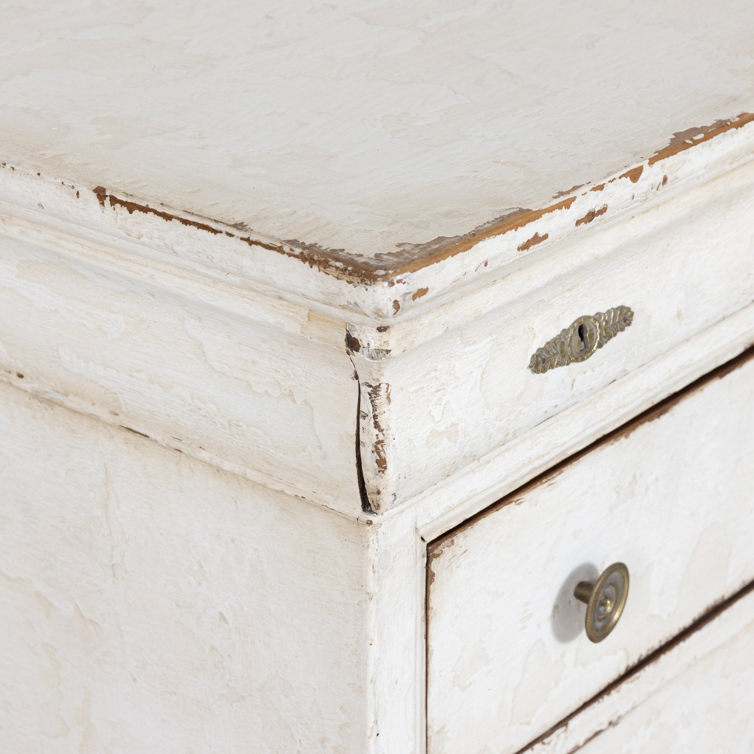 19th Century French Louis Philippe Style White Painted Four-Drawer Commode