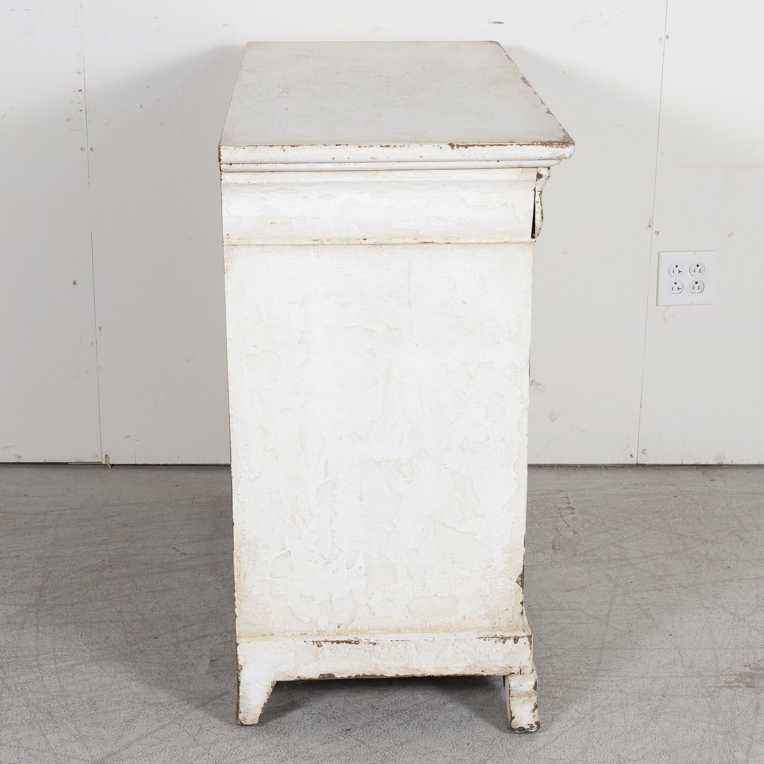 19th Century French Louis Philippe Style White Painted Four-Drawer Commode