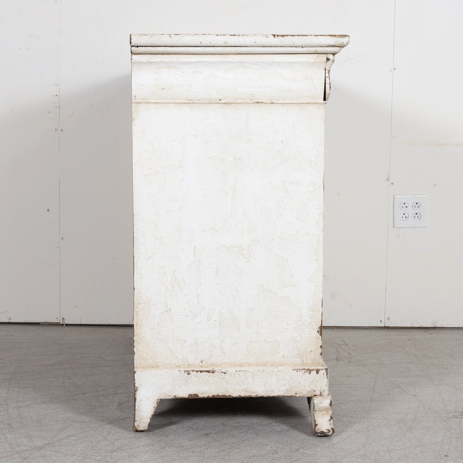 19th Century French Louis Philippe Style White Painted Four-Drawer Commode