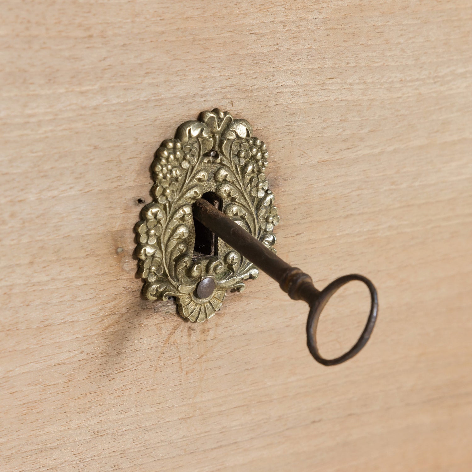 18th Century Louis XVI Period Bleached Three-Drawer Commode with Gray Marble Top