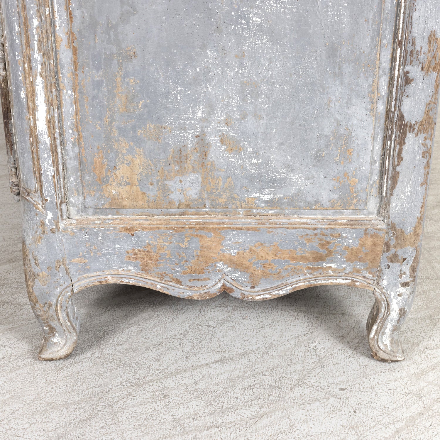 19th Century French Country Louis XV Style Painted Chateau Buffet Deux Corps