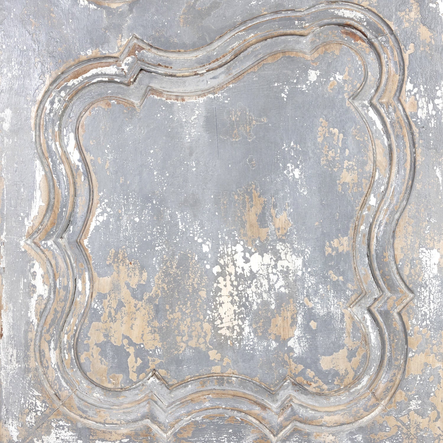 19th Century French Country Louis XV Style Painted Chateau Buffet Deux Corps