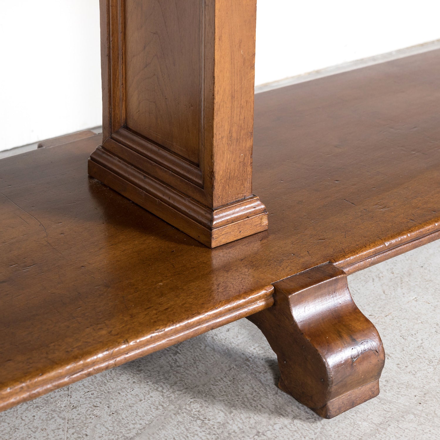 Grand 18th Century French Directoire Period Walnut Draper's Table with Marquetry Band