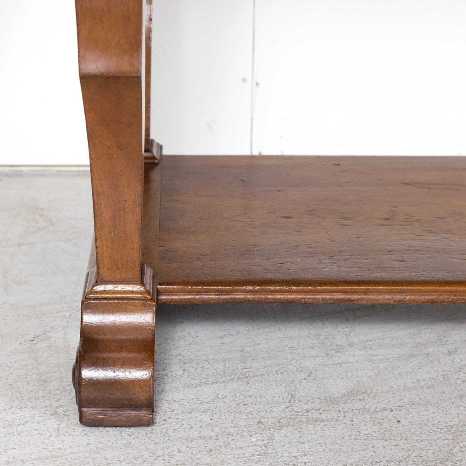 Grand 18th Century French Directoire Period Walnut Draper's Table with Marquetry Band
