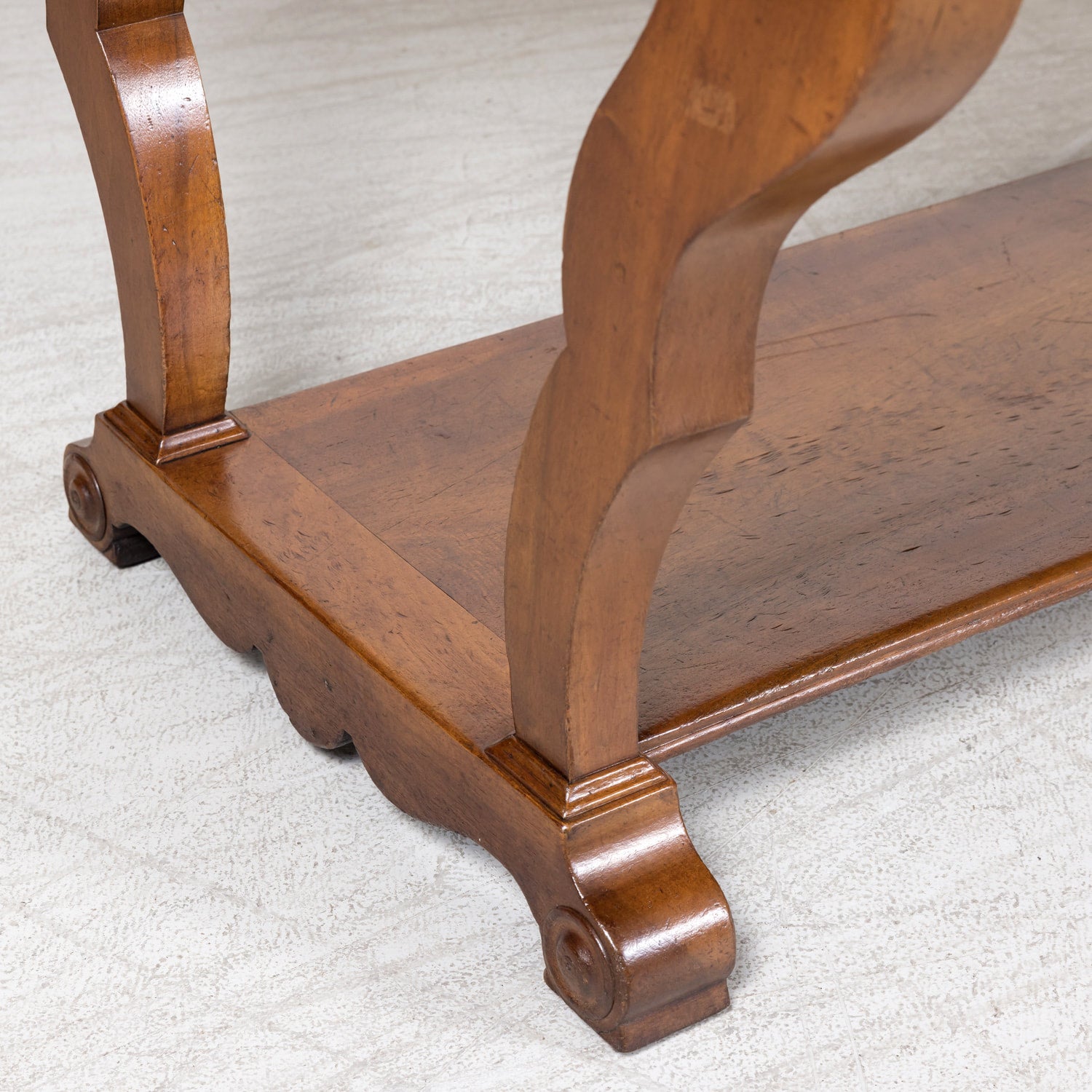 Grand 18th Century French Directoire Period Walnut Draper's Table with Marquetry Band