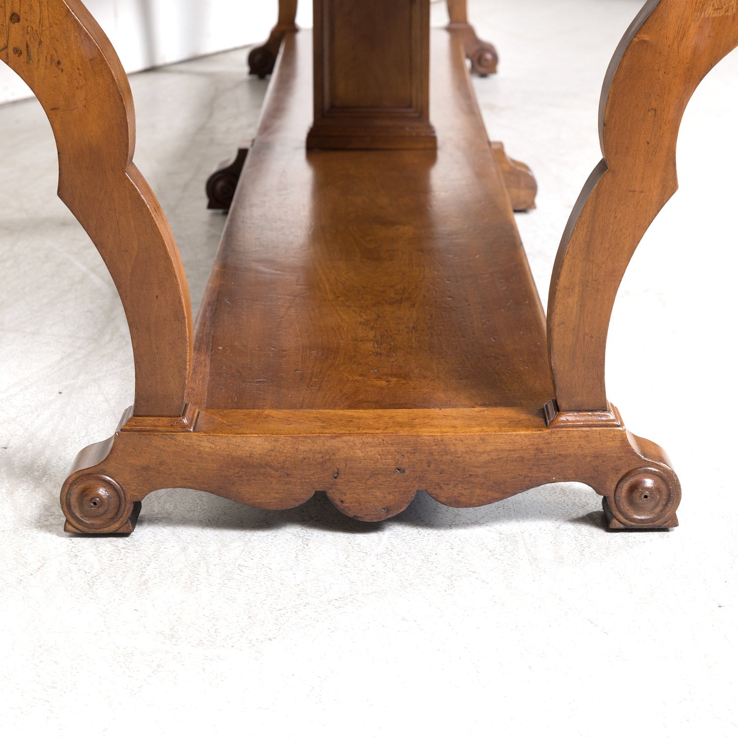 Grand 18th Century French Directoire Period Walnut Draper's Table with Marquetry Band