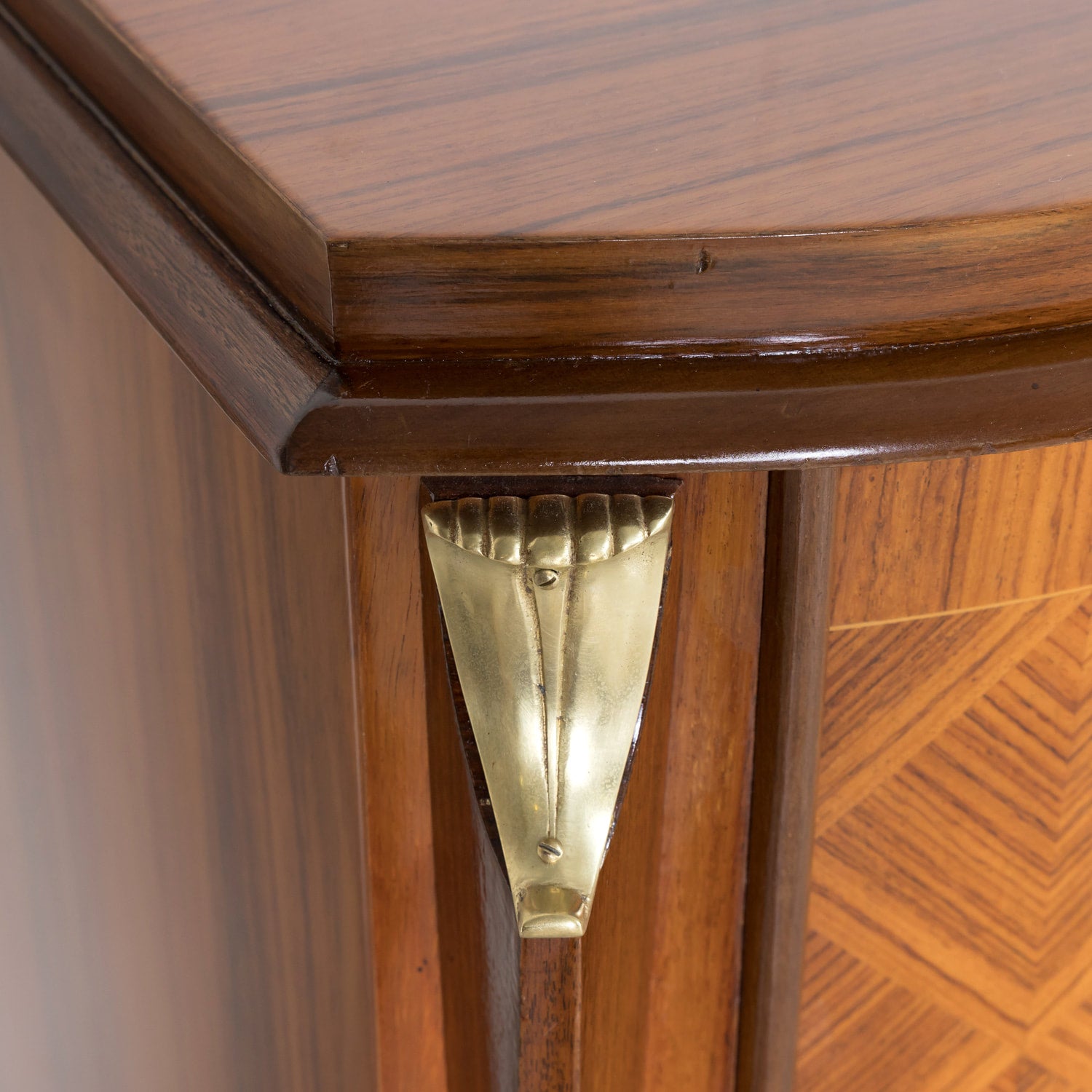 French Art Deco Mahogany and Palisander Parquetry Buffet or Sideboard