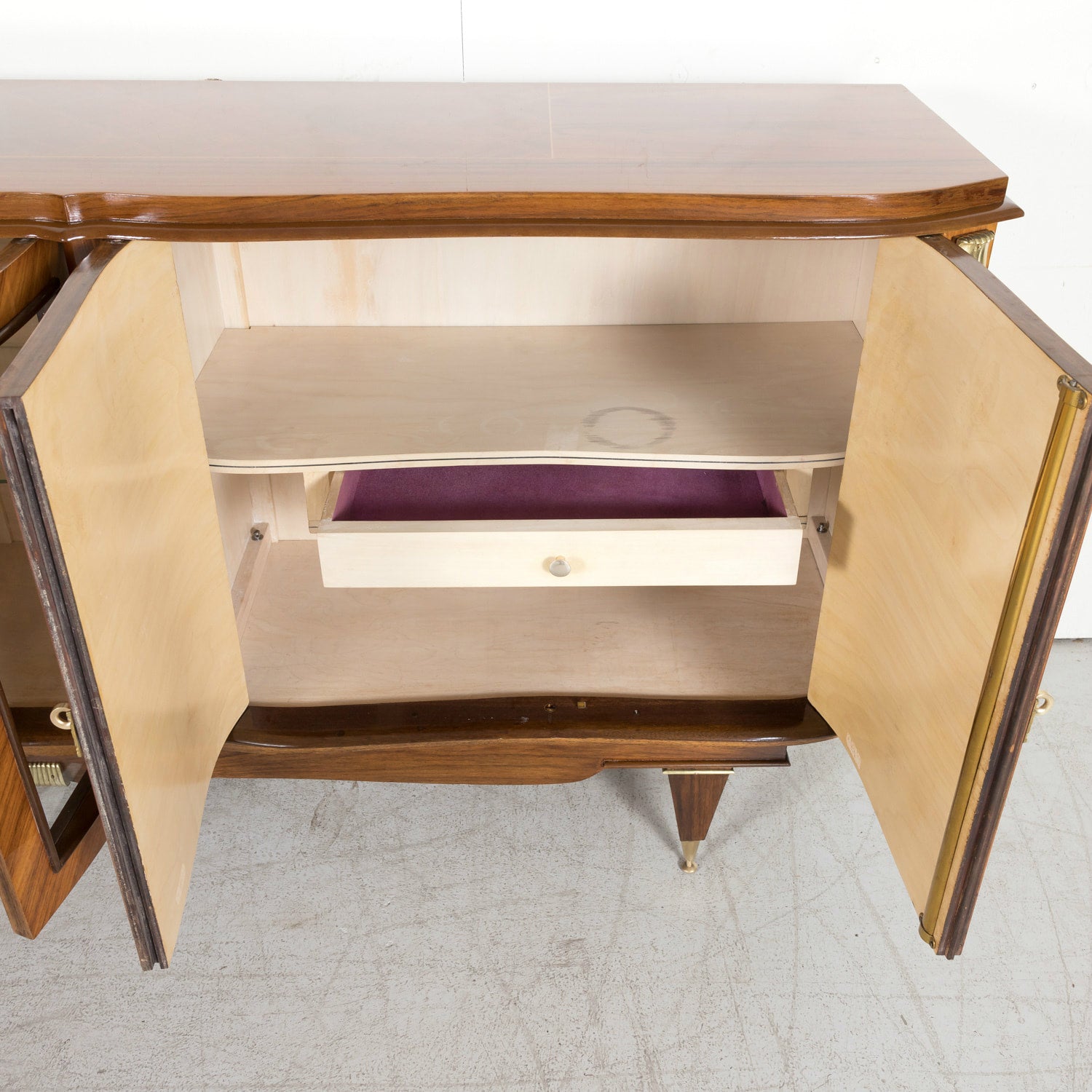 French Art Deco Mahogany and Palisander Parquetry Buffet or Sideboard