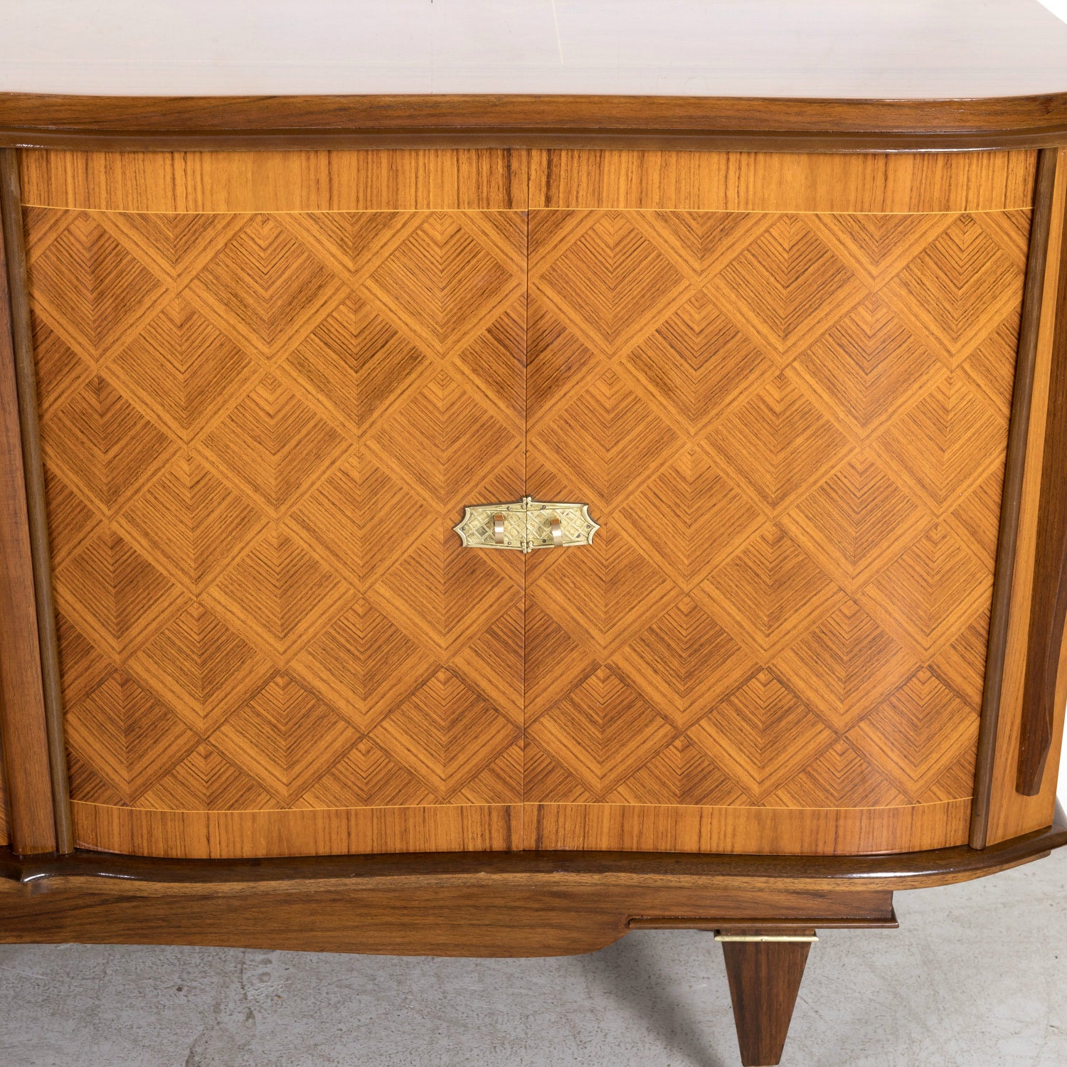 French Art Deco Mahogany and Palisander Parquetry Buffet or Sideboard
