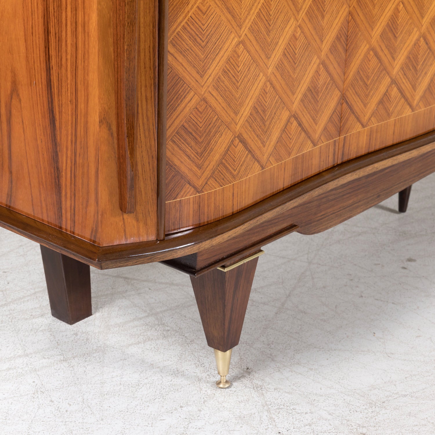 French Art Deco Mahogany and Palisander Parquetry Buffet or Sideboard