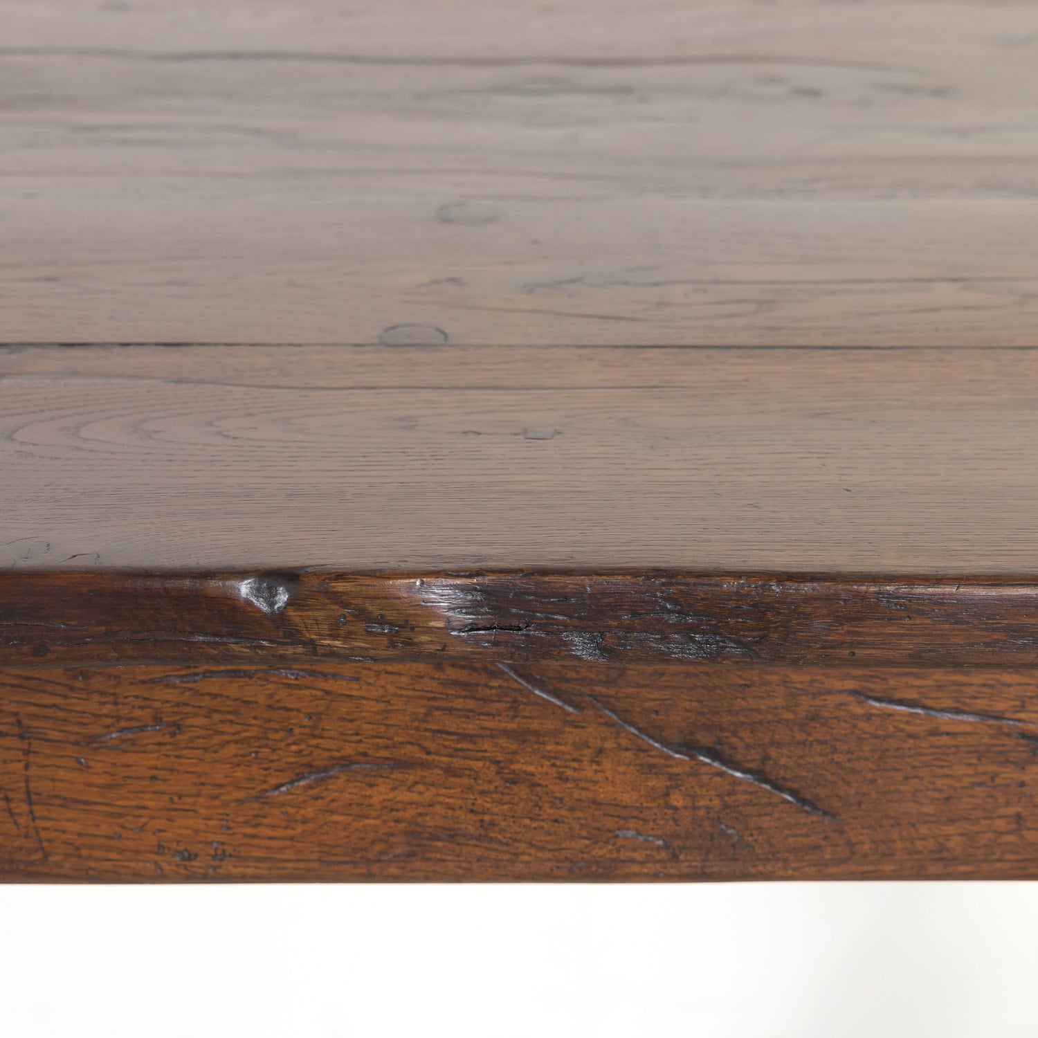 19th Century French Louis Philippe Style Oak Desk with Two Drawers