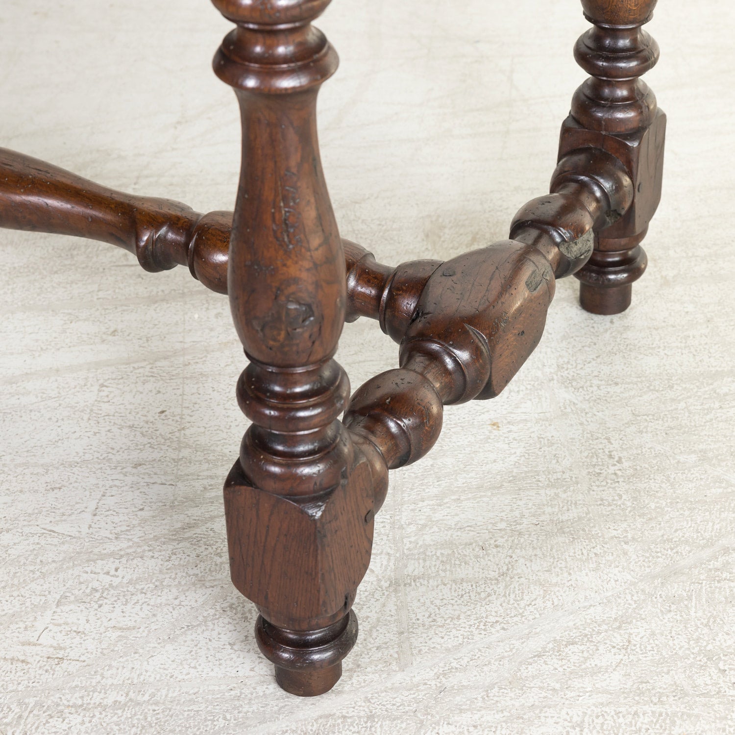 19th Century French Louis Philippe Style Oak Desk with Two Drawers