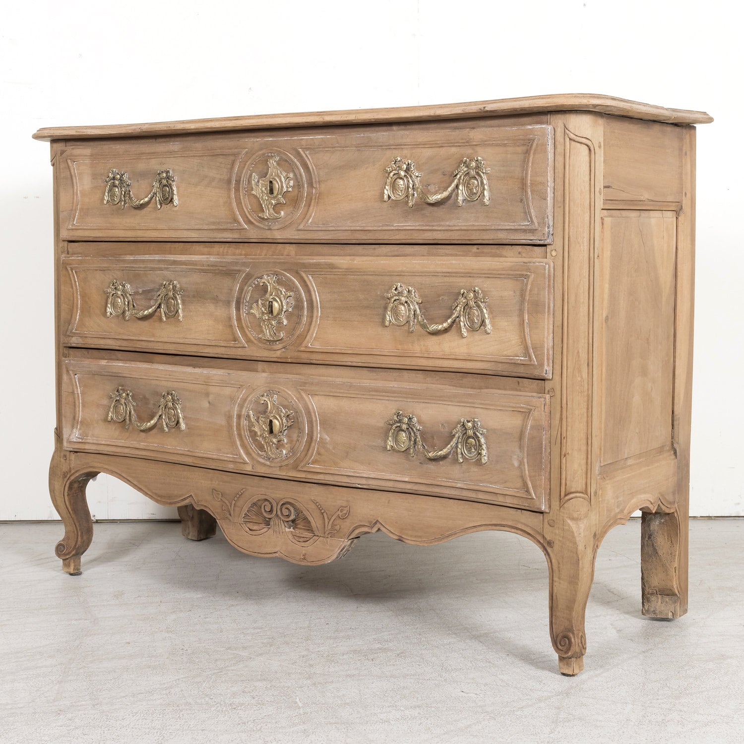 SOLD RT Louis XV Bleached Walnut Commode