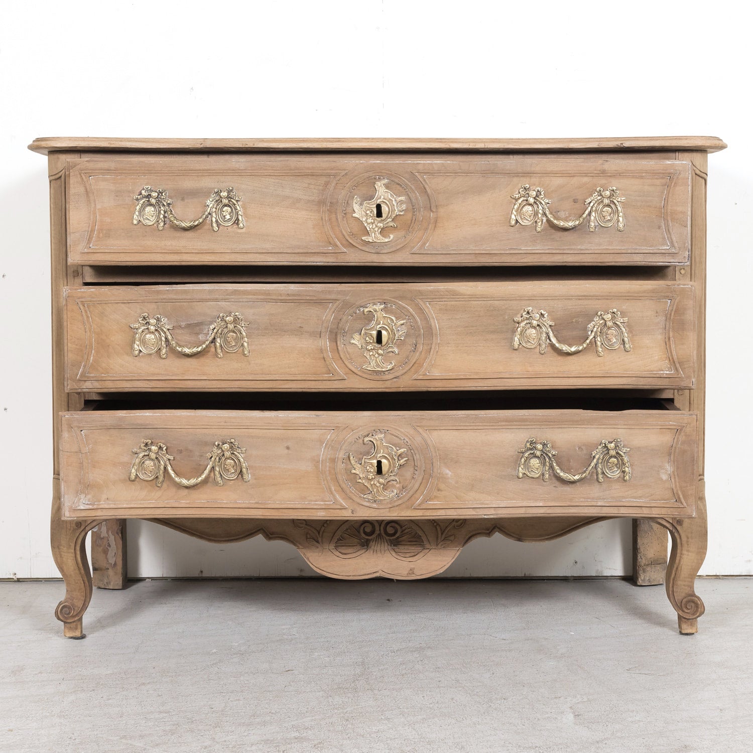 SOLD RT Louis XV Bleached Walnut Commode