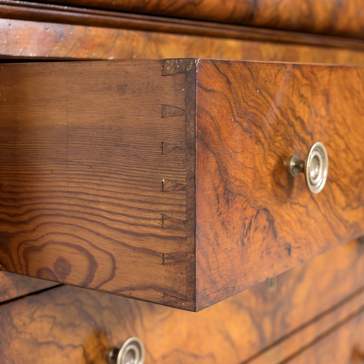 SOLD RT LPH Burl Walnut Chest