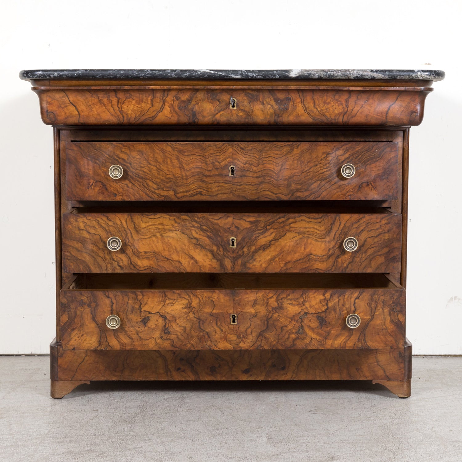 SOLD RT LPH Burl Walnut Chest