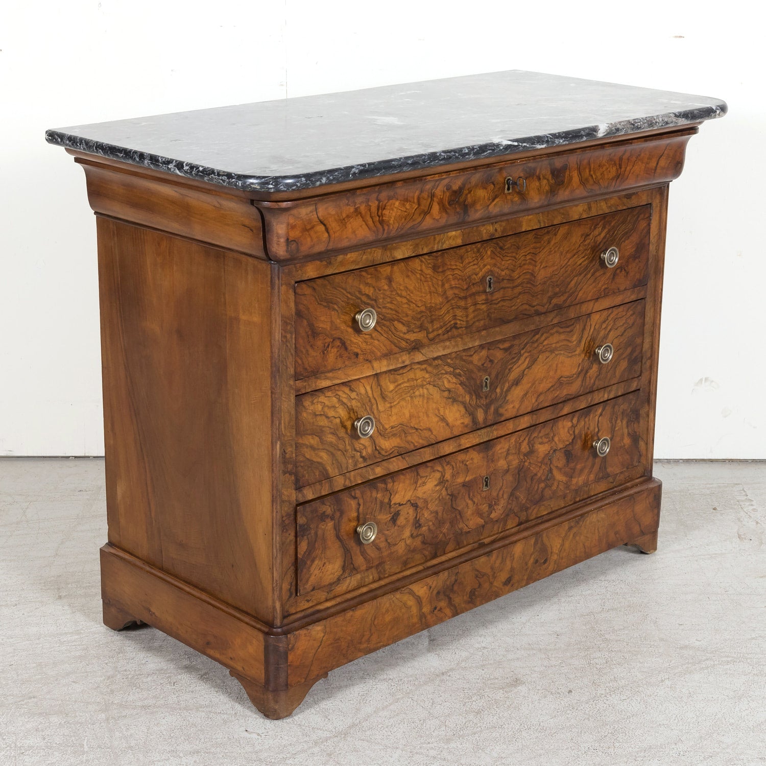 SOLD RT LPH Burl Walnut Chest